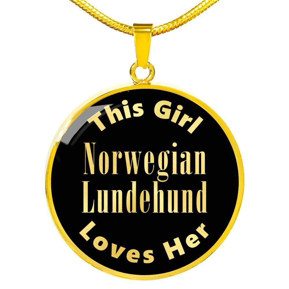 Norwegian Lundehund v2 - 18k Gold Finished Luxury Necklace