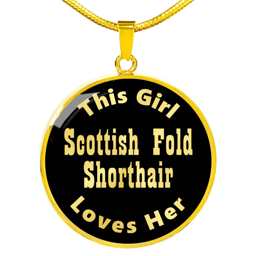 Scottish Fold Shorthair - 18k Gold Finished Luxury Necklace