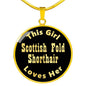 Scottish Fold Shorthair - 18k Gold Finished Luxury Necklace