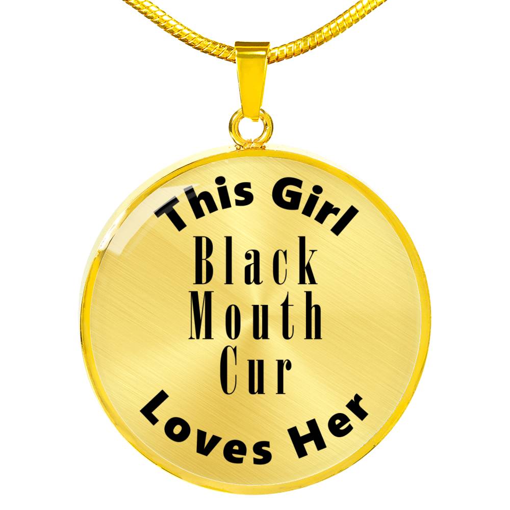 Black Mouth Cur - 18k Gold Finished Luxury Necklace