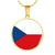 Czech Flag - 18k Gold Finished Luxury Necklace