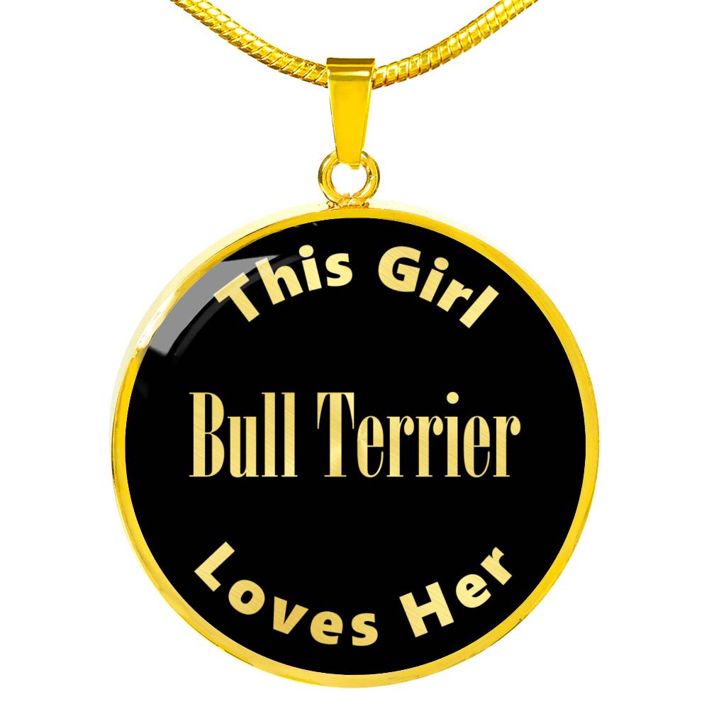 Bull Terrier v2 - 18k Gold Finished Luxury Necklace