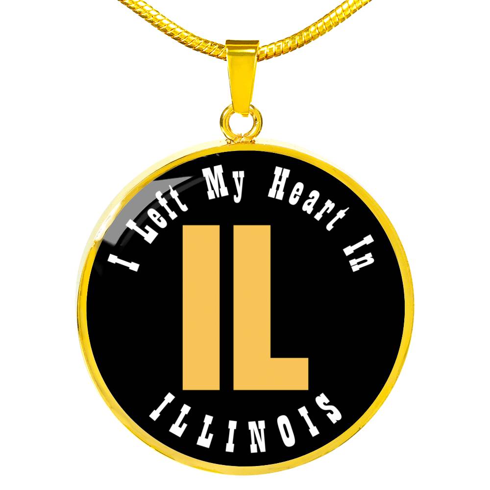 Heart In Illinois - 18k Gold Finished Luxury Necklace
