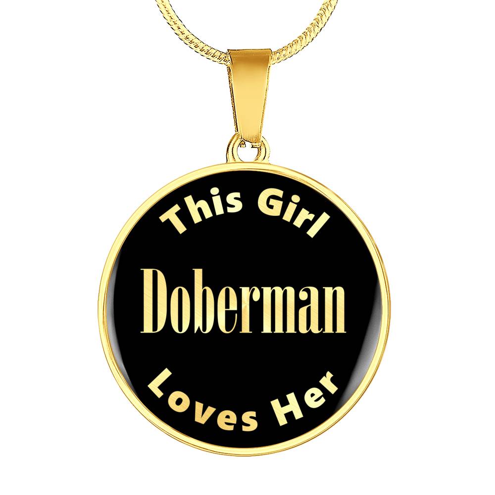 Doberman v1 - 18k Gold Finished Luxury Necklace