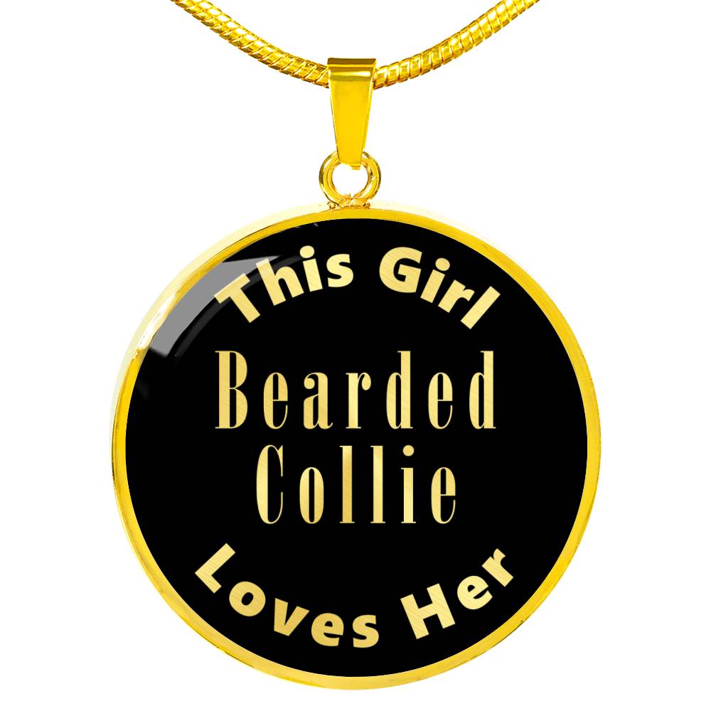 Bearded Collie v2 - 18k Gold Finished Luxury Necklace