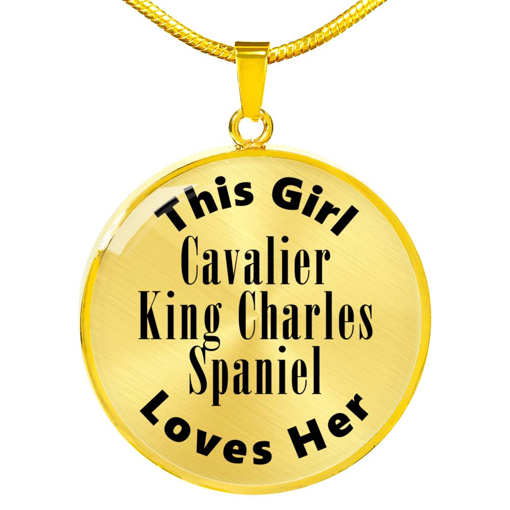 Cavalier King Charles Spaniel v2 - 18k Gold Finished Luxury Necklace