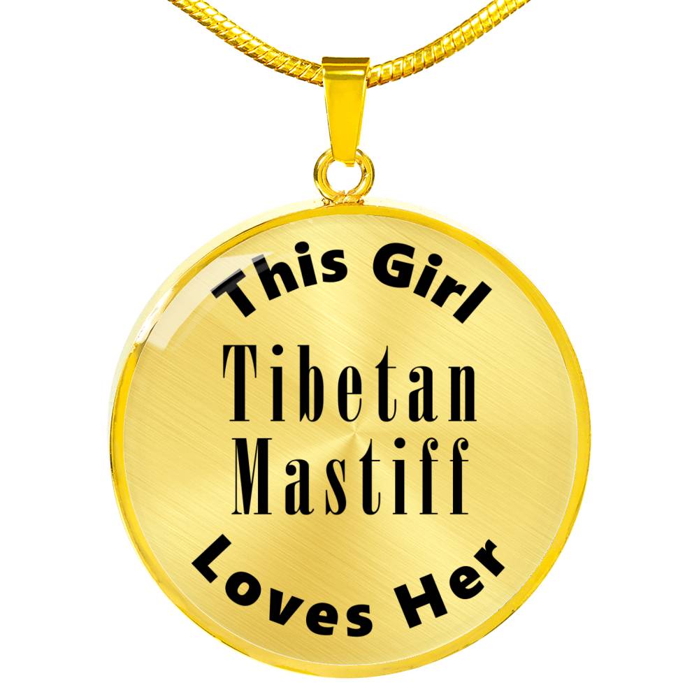 Tibetan Mastiff - 18k Gold Finished Luxury Necklace