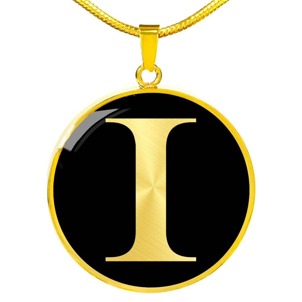 Initial I v2a - 18k Gold Finished Luxury Necklace