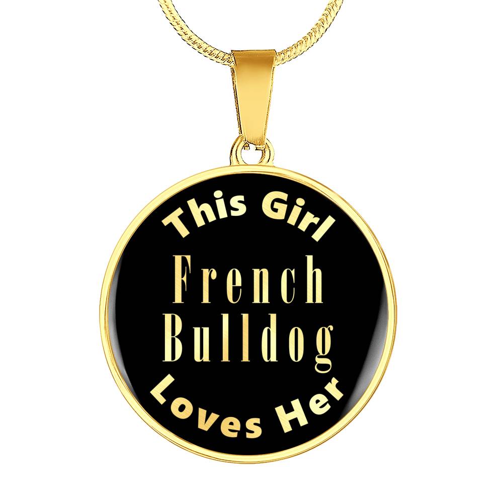 French Bulldog v1 - 18k Gold Finished Luxury Necklace