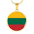 Lithuanian Flag - 18k Gold Finished Luxury Necklace