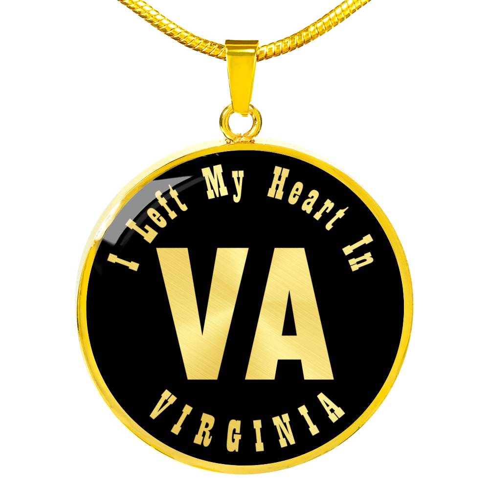 Heart In Virginia v02 - 18k Gold Finished Luxury Necklace