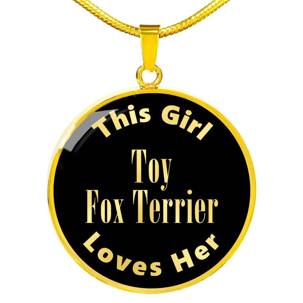 Toy Fox Terrier v2 - 18k Gold Finished Luxury Necklace