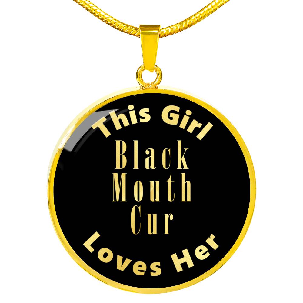 Black Mouth Cur v2 - 18k Gold Finished Luxury Necklace
