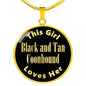 Black and Tan Coonhound v2 - 18k Gold Finished Luxury Necklace