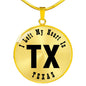 Heart In Texas v01 - 18k Gold Finished Luxury Necklace