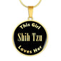 Shih Tzu - 18k Gold Finished Luxury Necklace