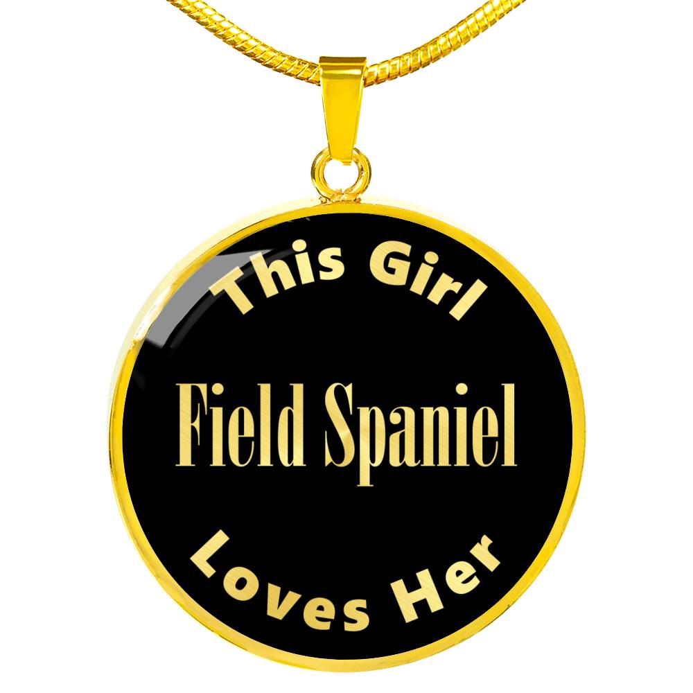 Field Spaniel v2 - 18k Gold Finished Luxury Necklace