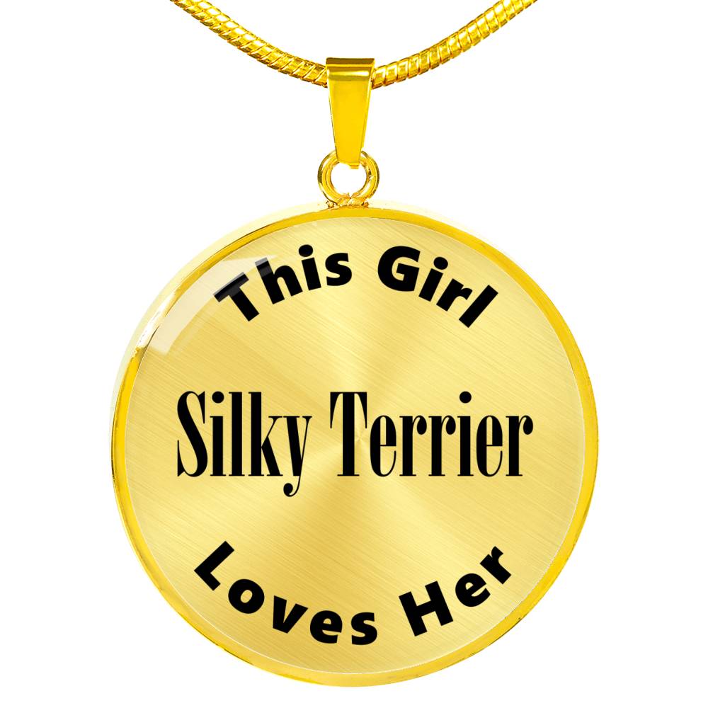 Silky Terrier - 18k Gold Finished Luxury Necklace