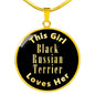 Black Russian Terrier v2 - 18k Gold Finished Luxury Necklace