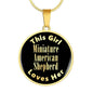 Miniature American Shepherd - 18k Gold Finished Luxury Necklace