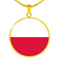 Polish Flag - 18k Gold Finished Luxury Necklace
