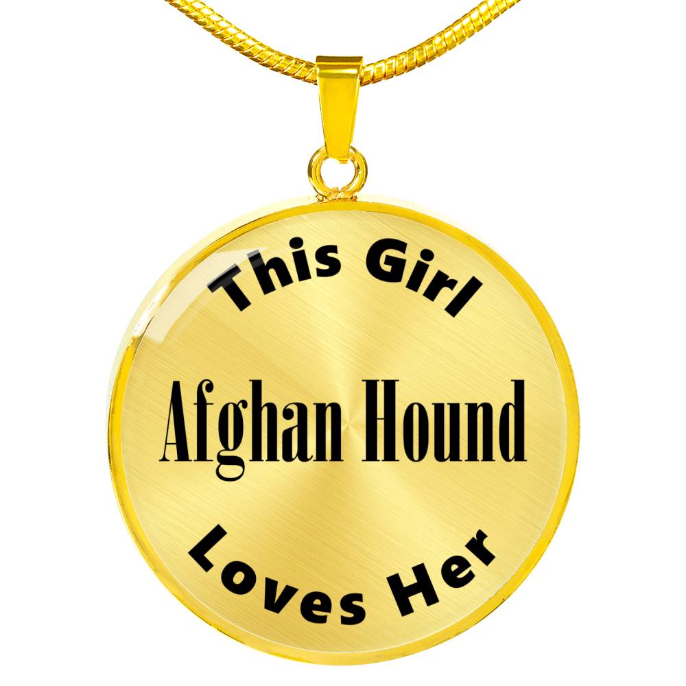 Afghan Hound - 18k Gold Finished Luxury Necklace