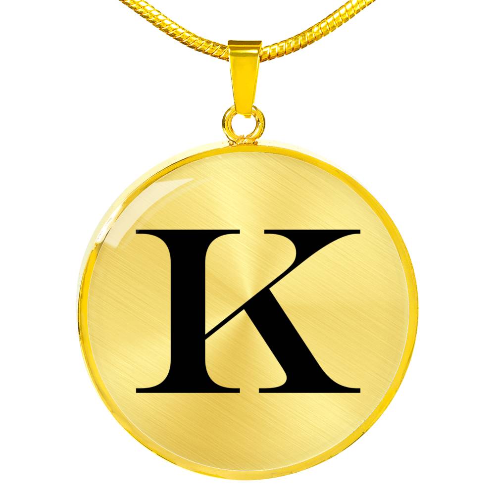 Initial K v1a - 18k Gold Finished Luxury Necklace