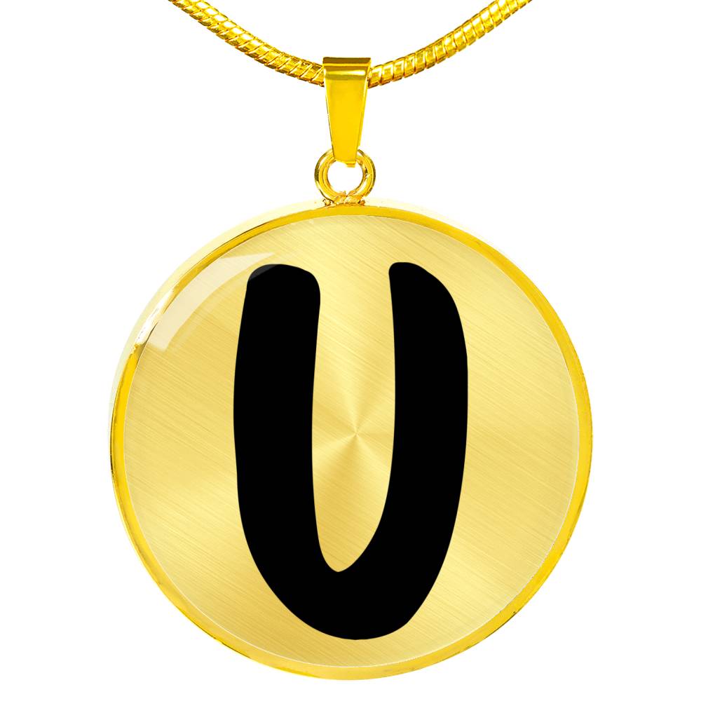 Initial U v1b - 18k Gold Finished Luxury Necklace