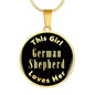 German Shepherd v1 - 18k Gold Finished Luxury Necklace