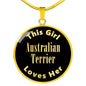 Australian Terrier v2 - 18k Gold Finished Luxury Necklace