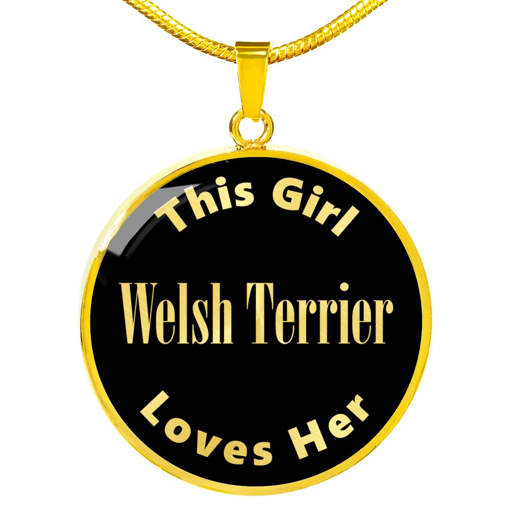 Welsh Terrier v2 - 18k Gold Finished Luxury Necklace
