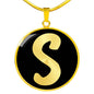 Initial S v2b - 18k Gold Finished Luxury Necklace