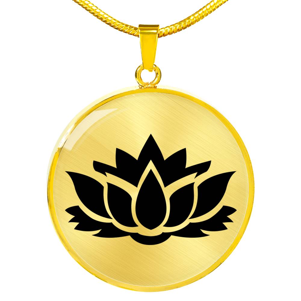 Lotus Flower - 18k Gold Finished Luxury Necklace