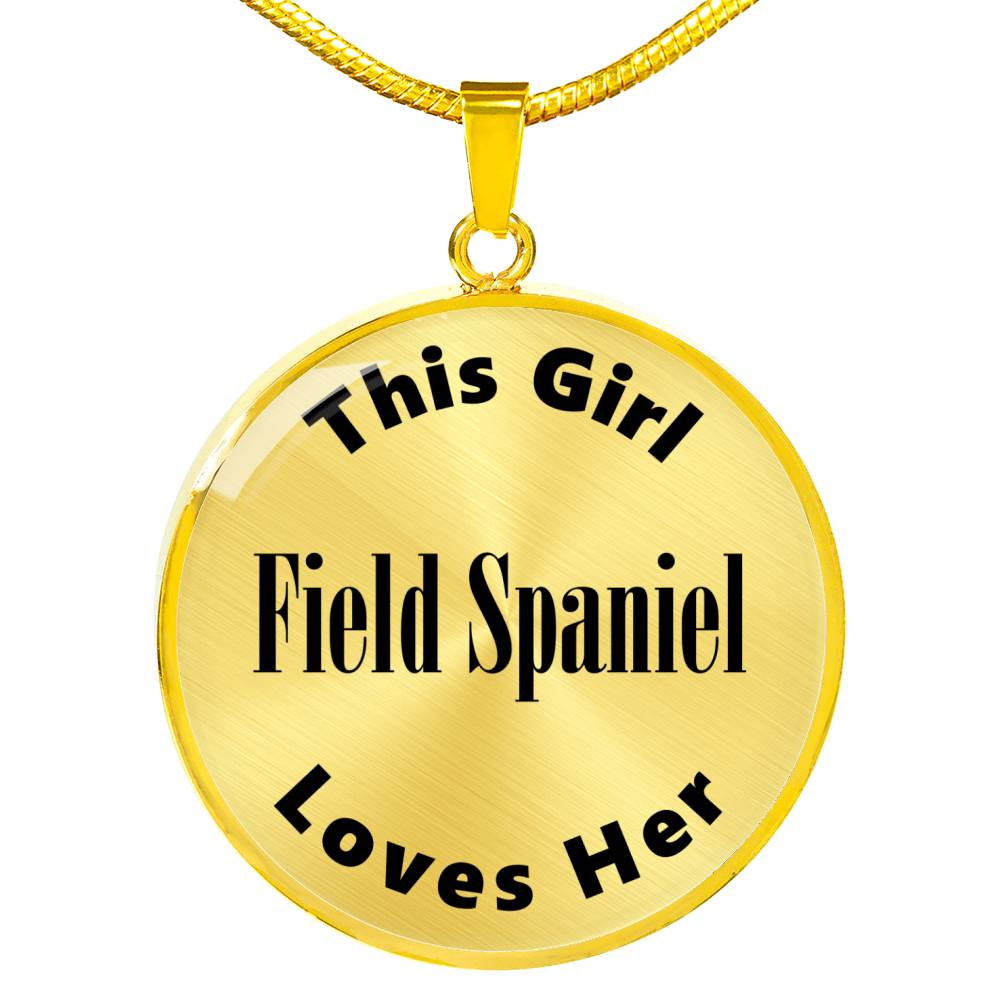 Field Spaniel - 18k Gold Finished Luxury Necklace