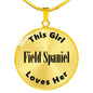 Field Spaniel - 18k Gold Finished Luxury Necklace