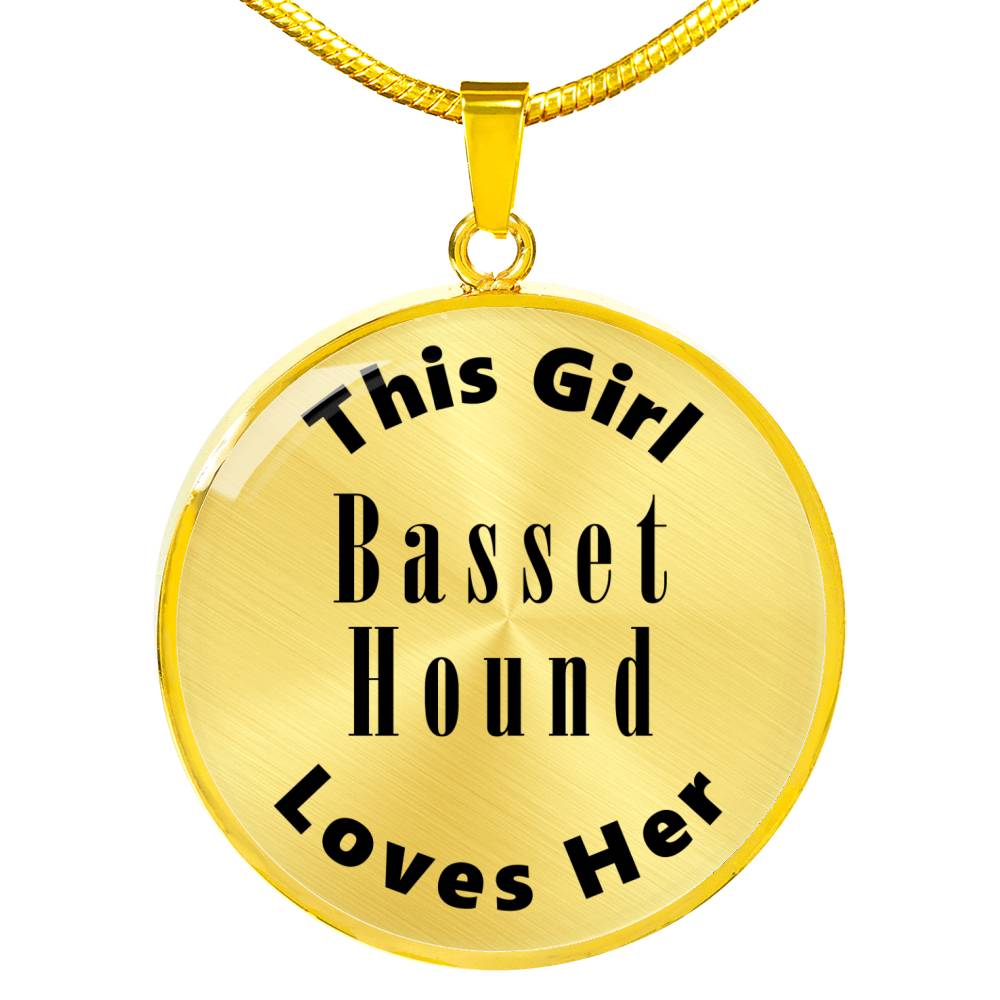 Basset Hound - 18k Gold Finished Luxury Necklace