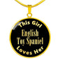 English Toy Spaniel v2 - 18k Gold Finished Luxury Necklace