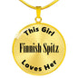 Finnish Spitz - 18k Gold Finished Luxury Necklace