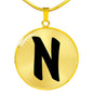 Initial N v1b - 18k Gold Finished Luxury Necklace
