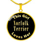 Norfolk Terrier v2 - 18k Gold Finished Luxury Necklace