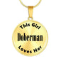 Doberman - 18k Gold Finished Luxury Necklace