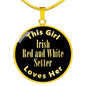 Irish Red and White Setter v2 - 18k Gold Finished Luxury Necklace