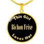 Bichon Frise v2 - 18k Gold Finished Luxury Necklace