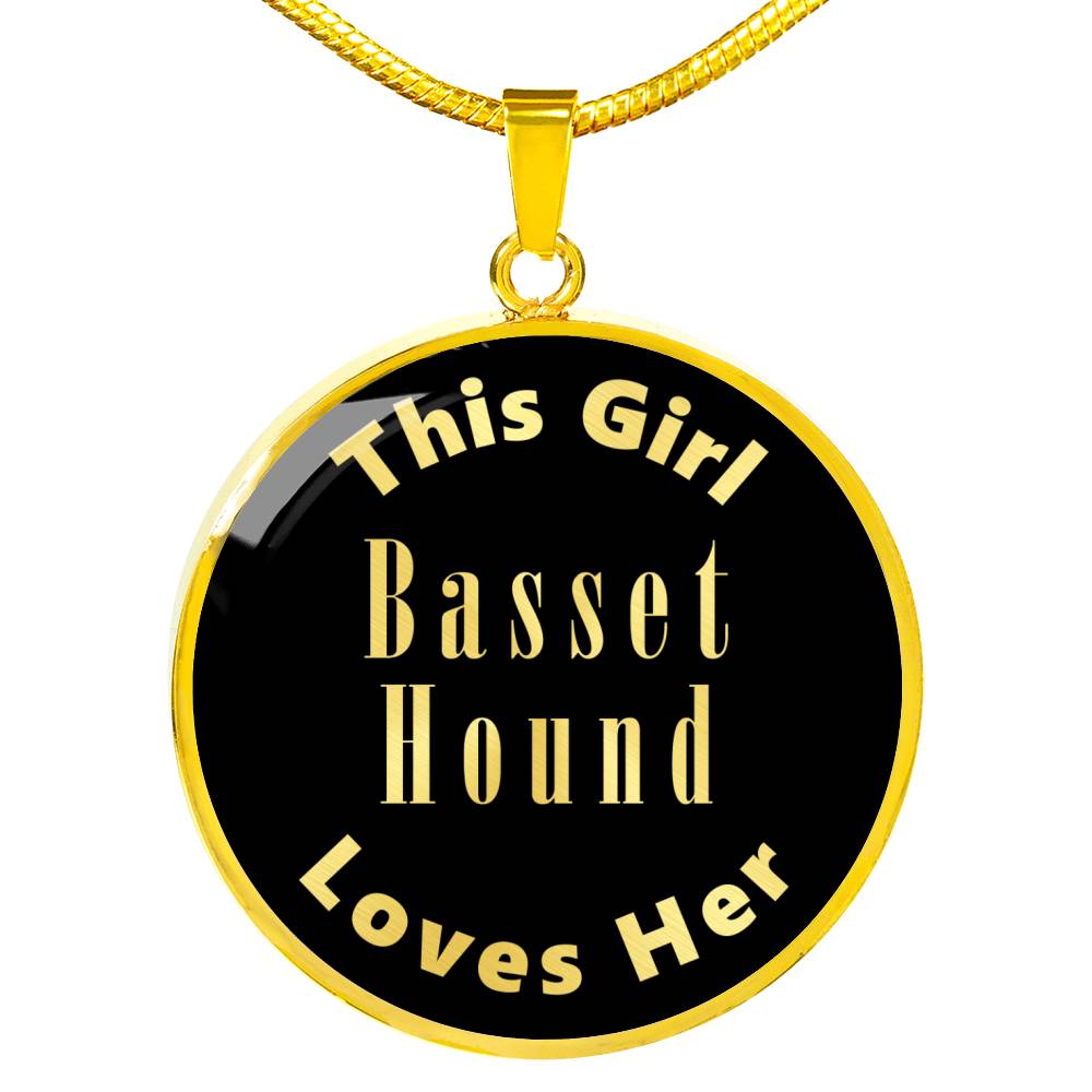 Basset Hound v2 - 18k Gold Finished Luxury Necklace