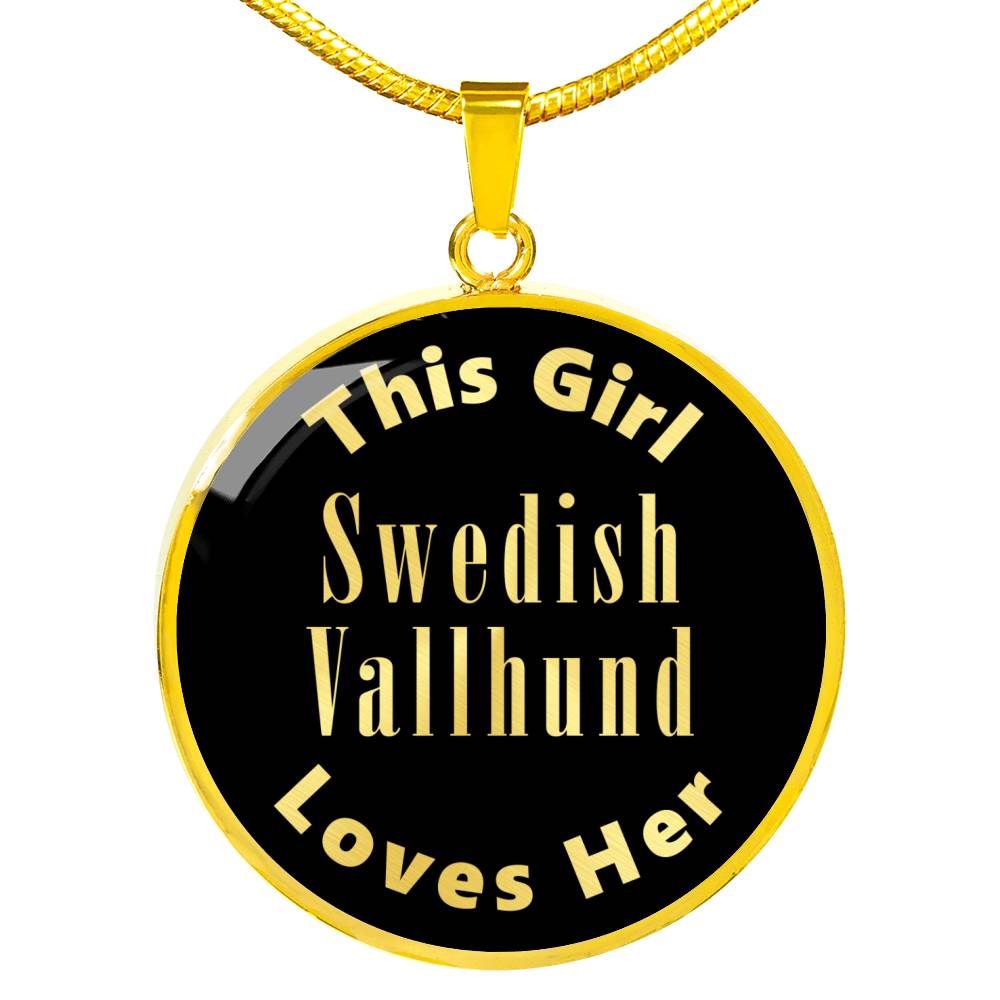 Swedish Vallhund v2 - 18k Gold Finished Luxury Necklace