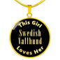 Swedish Vallhund v2 - 18k Gold Finished Luxury Necklace