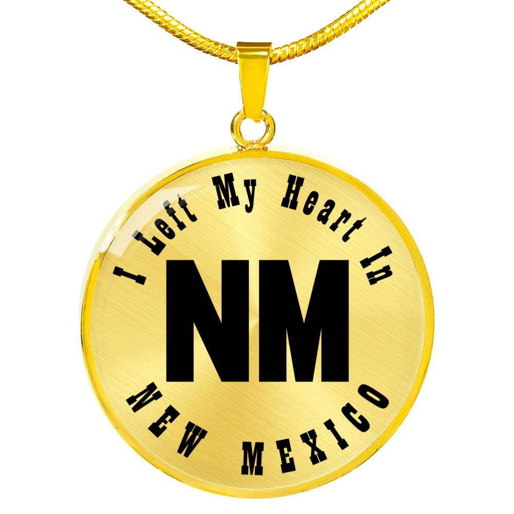Heart In New Mexico v01 - 18k Gold Finished Luxury Necklace