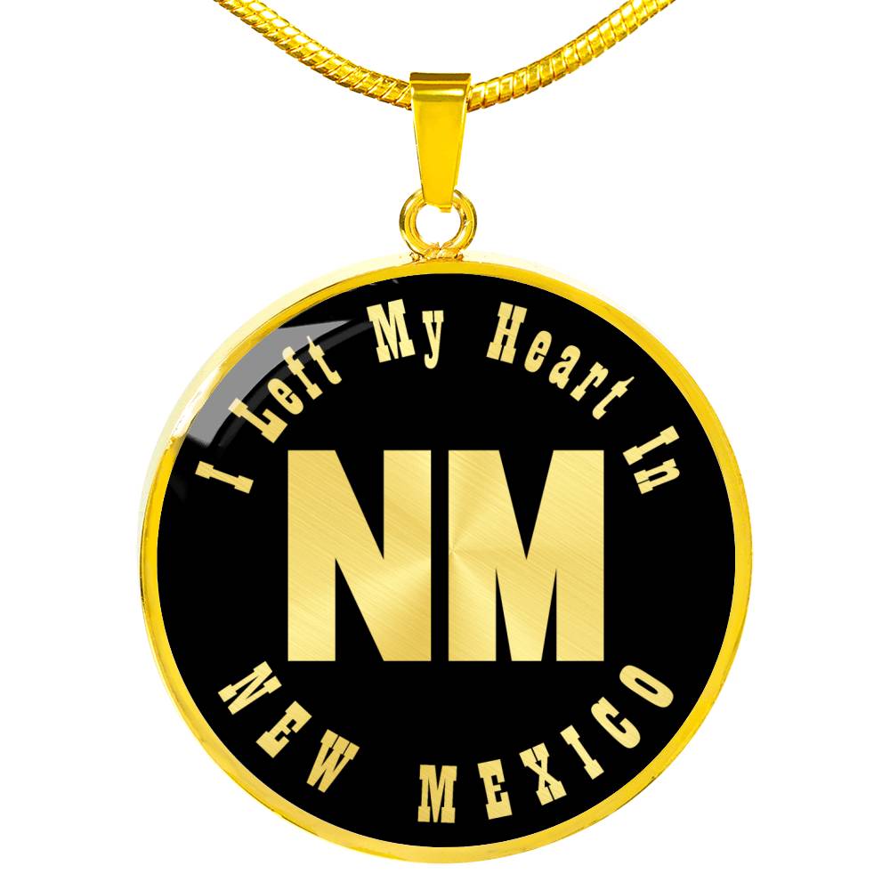 Heart In New Mexico v02 - 18k Gold Finished Luxury Necklace