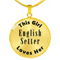 English Setter - 18k Gold Finished Luxury Necklace
