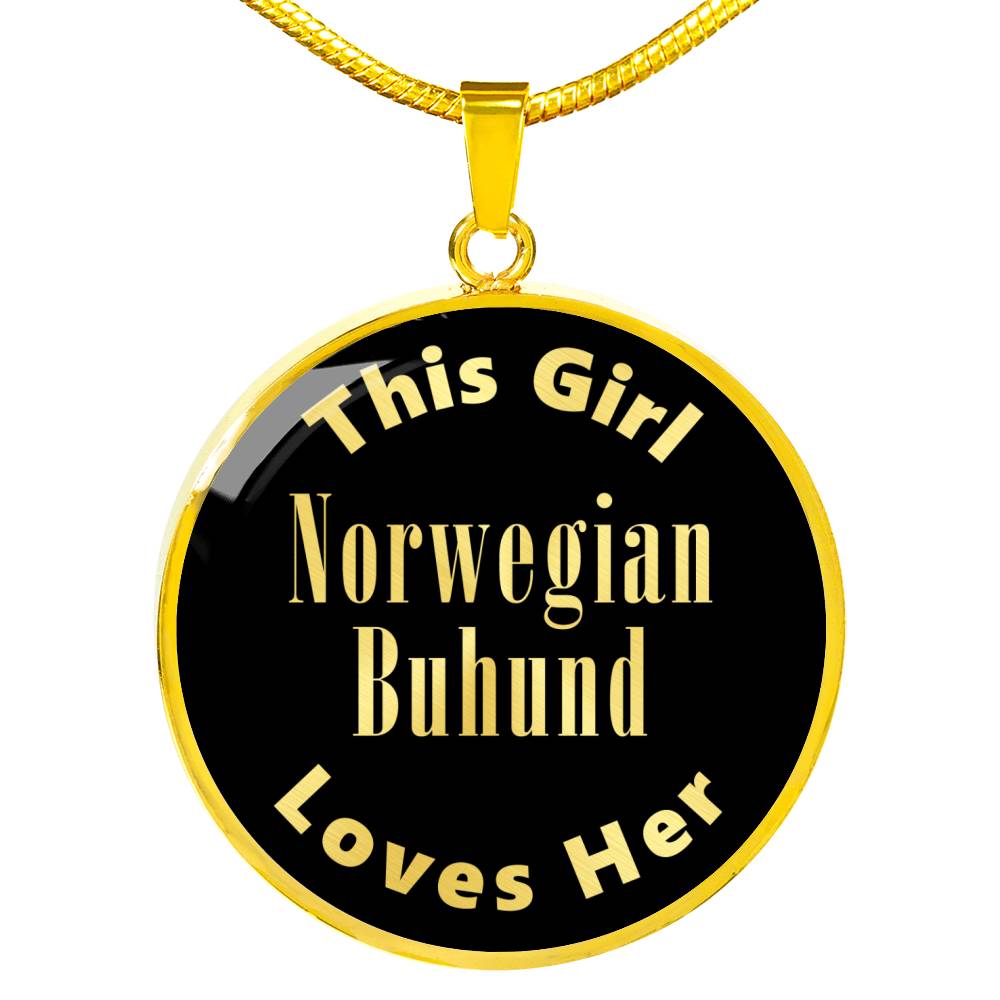 Norwegian Buhund v2 - 18k Gold Finished Luxury Necklace